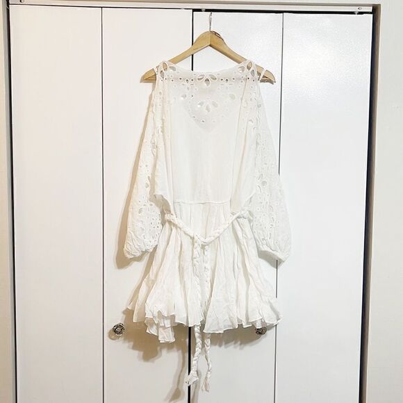 Free People X Mes Demoiselles Pachira belted Mini Dress Size 2 - Picture 8 of 11